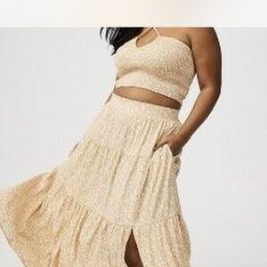 Torrid Cream Maxi Skirt